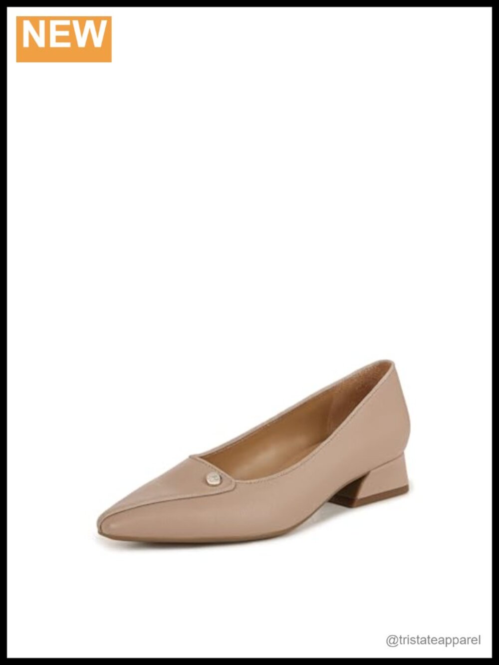 Pointed Toe Low Block Heel Pump Comfort Dress Shoe